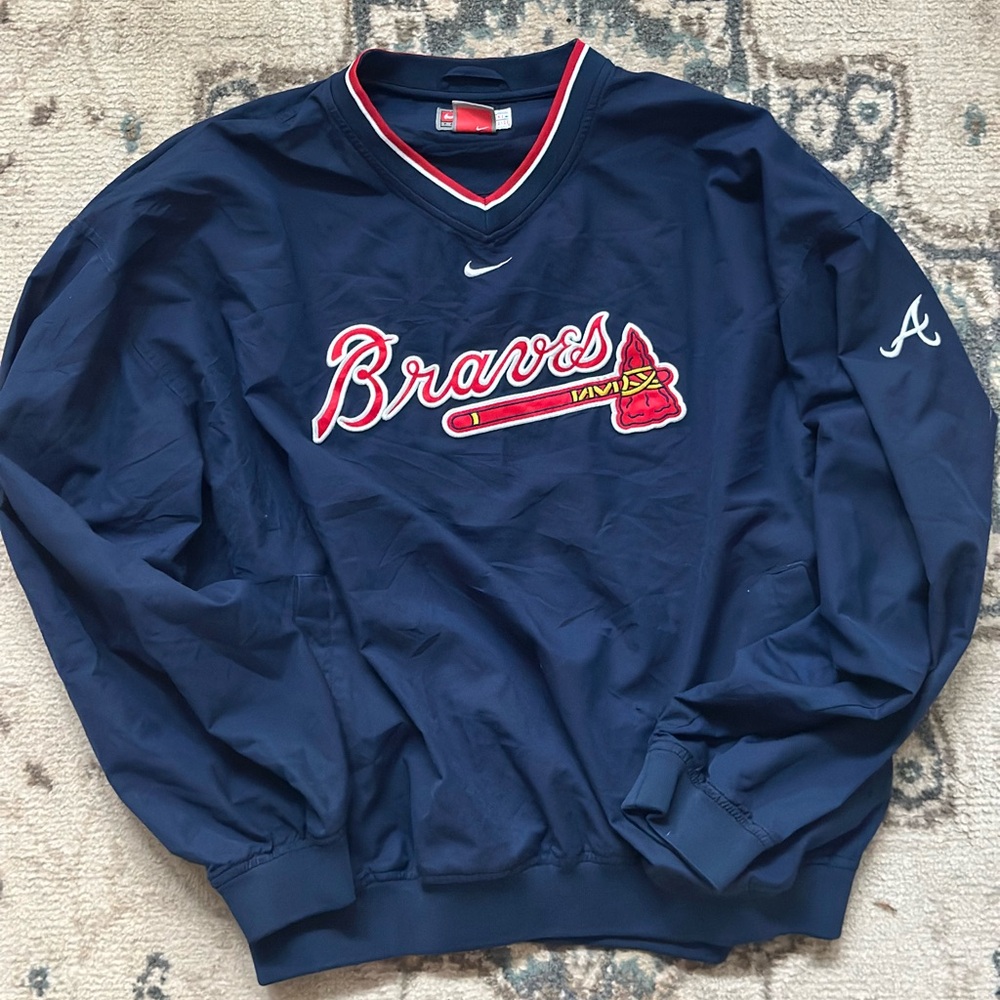 Nike Men's Navy Braves Sweater